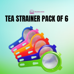 tea strainer pack of 6 – fine mesh tea filter (multicolor)