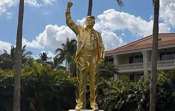 don colossus: trump golden statue sparks buzz and backlash