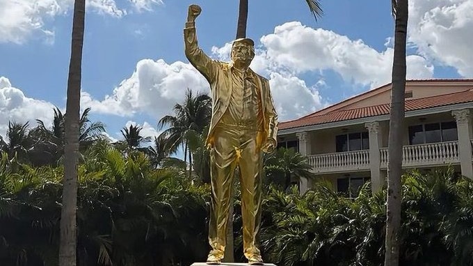 don colossus: trump golden statue sparks buzz and backlash