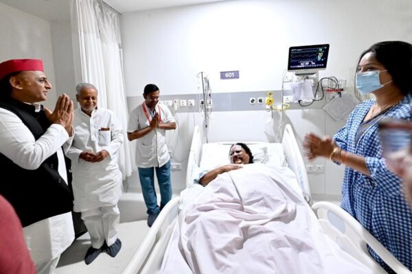 harmony must prevail: akhilesh yadav visits bjp mla injured while