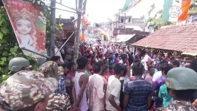 बंगाल के फालता में बवाल, tmc पर धमकी और आगजनी