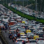 15 foot crater on gurugram's sohna road sparks traffic chaos, safety