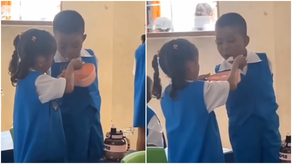 5 year old girl sweet gesture toward disabled friend leaves internet in