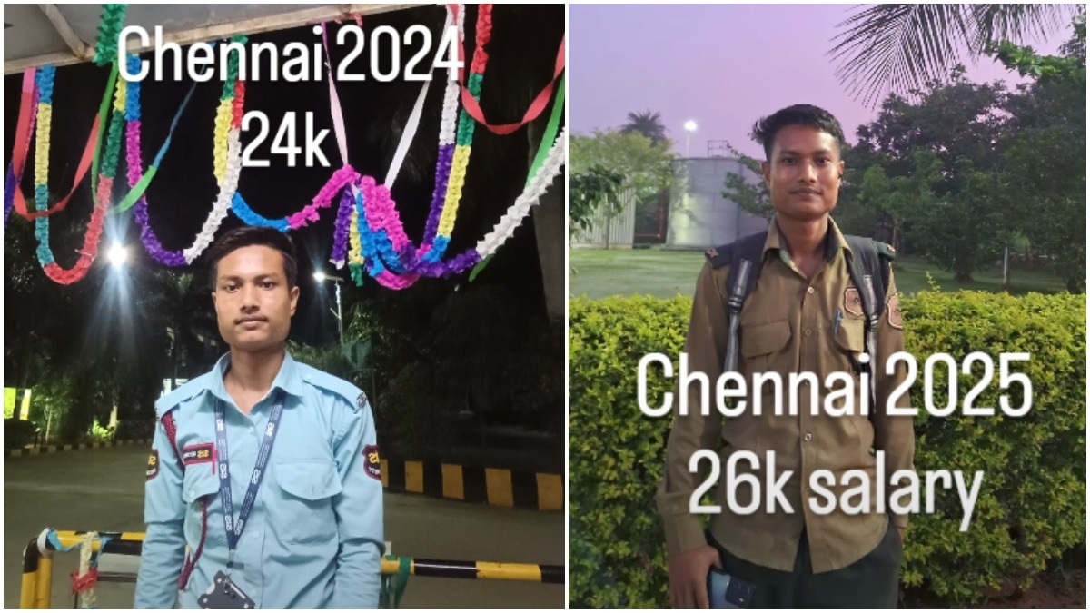 chennai security guard’s 5 year salary rise goes viral. internet questions