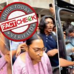 delhi university viral video fact check: woman beating man clip
