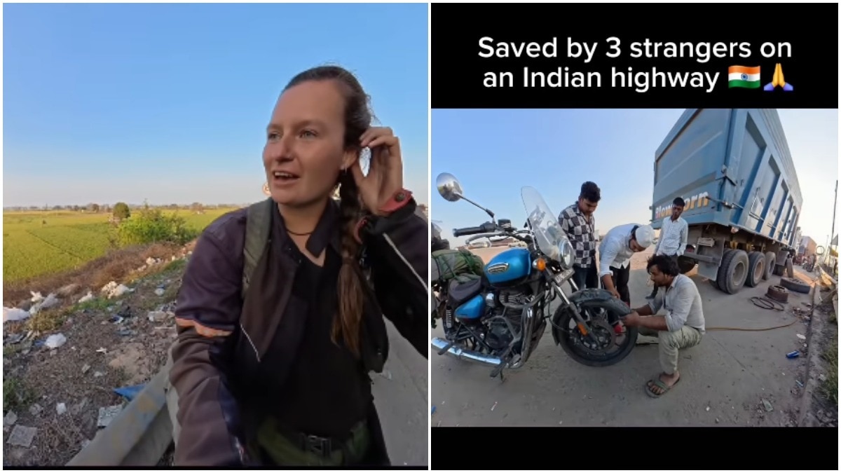 dutch woman travelling solo in india gets stranded on highway,