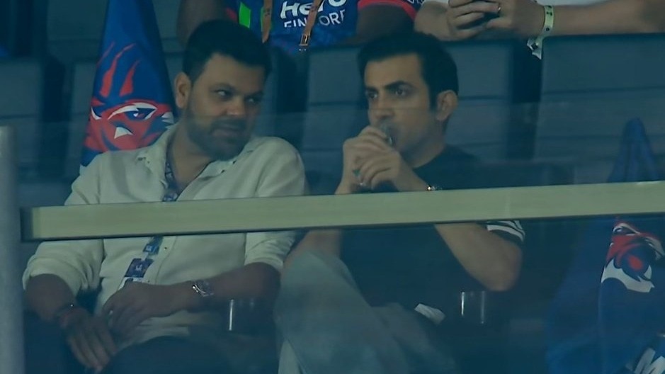 ipl 2026: gautam gambhir seen at dc vs kkr, shares