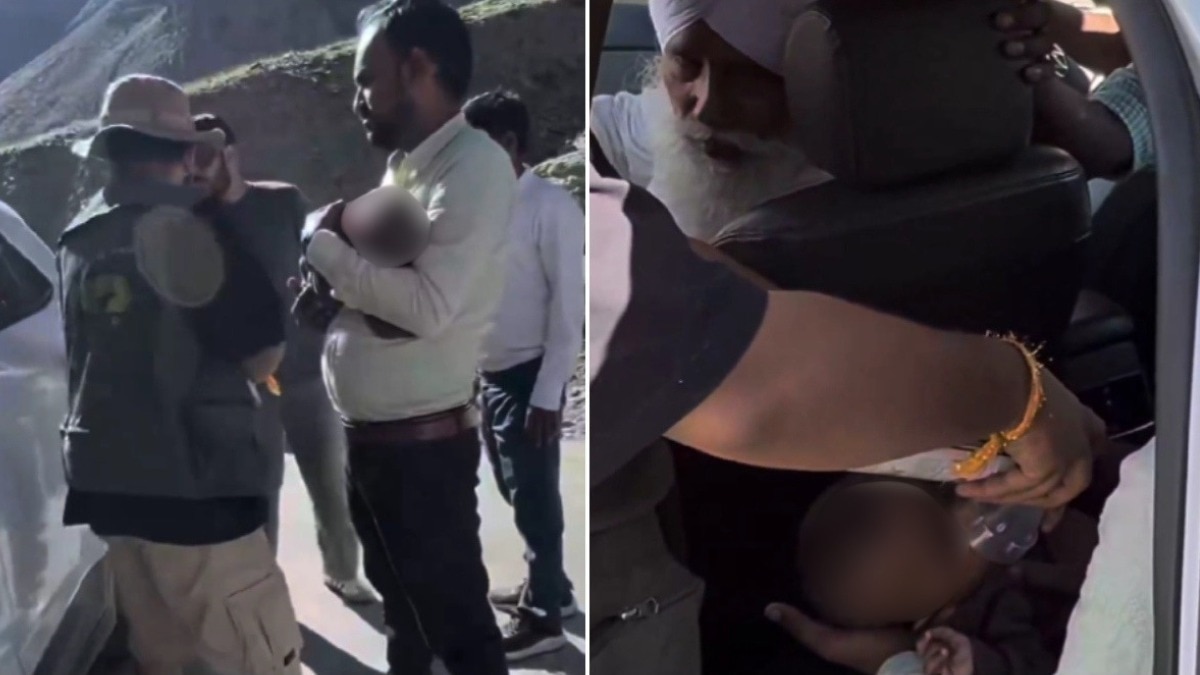 infant collapses at shinku la pass in ladakh, stranger’s quick