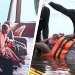 jabalpur cruise capsize: viral video shows mother in lifejacket clutching