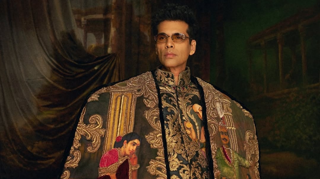 karan johar makes met gala debut in raja ravi varma inspired