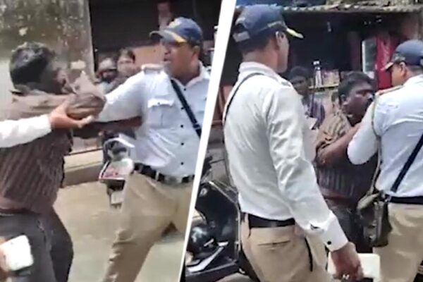 video: tempo driver slapped, assaulted by traffic cop in mumbai