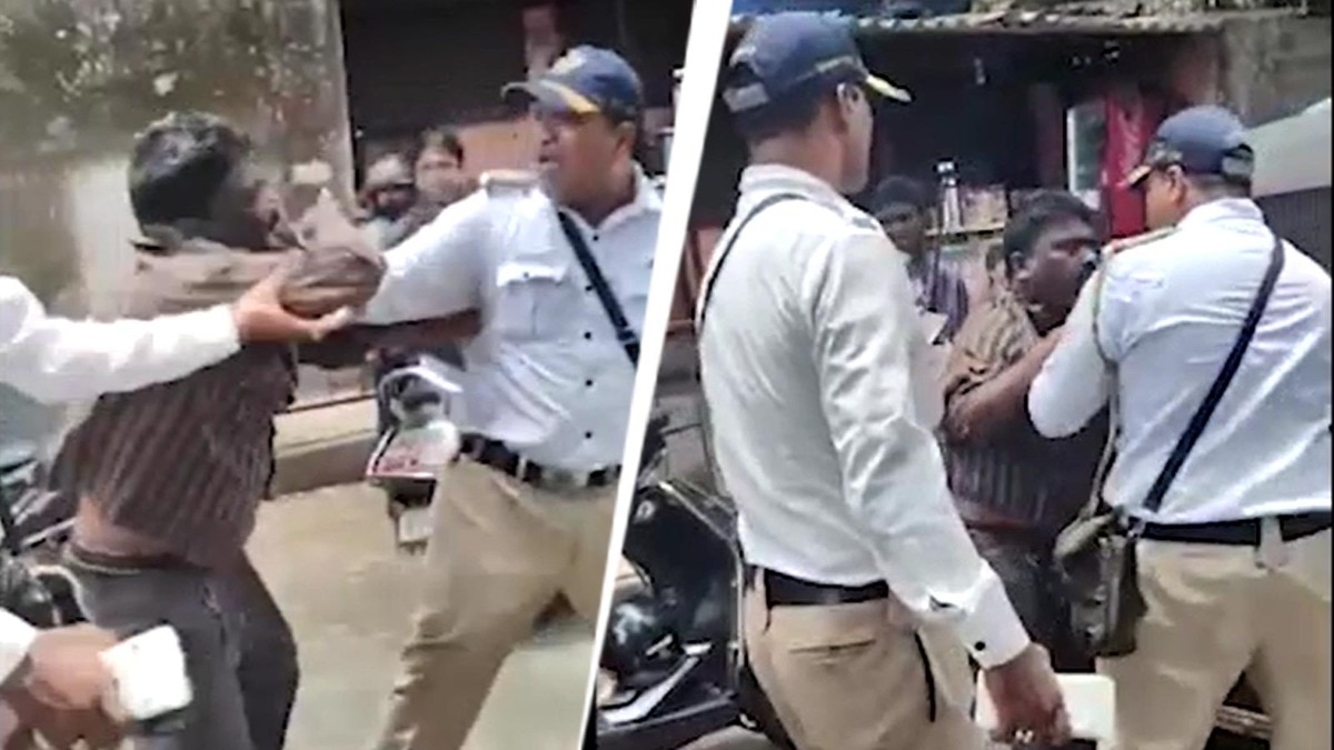 video: tempo driver slapped, assaulted by traffic cop in mumbai