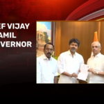 vijay meets governor, stakes claim to form tamil nadu government